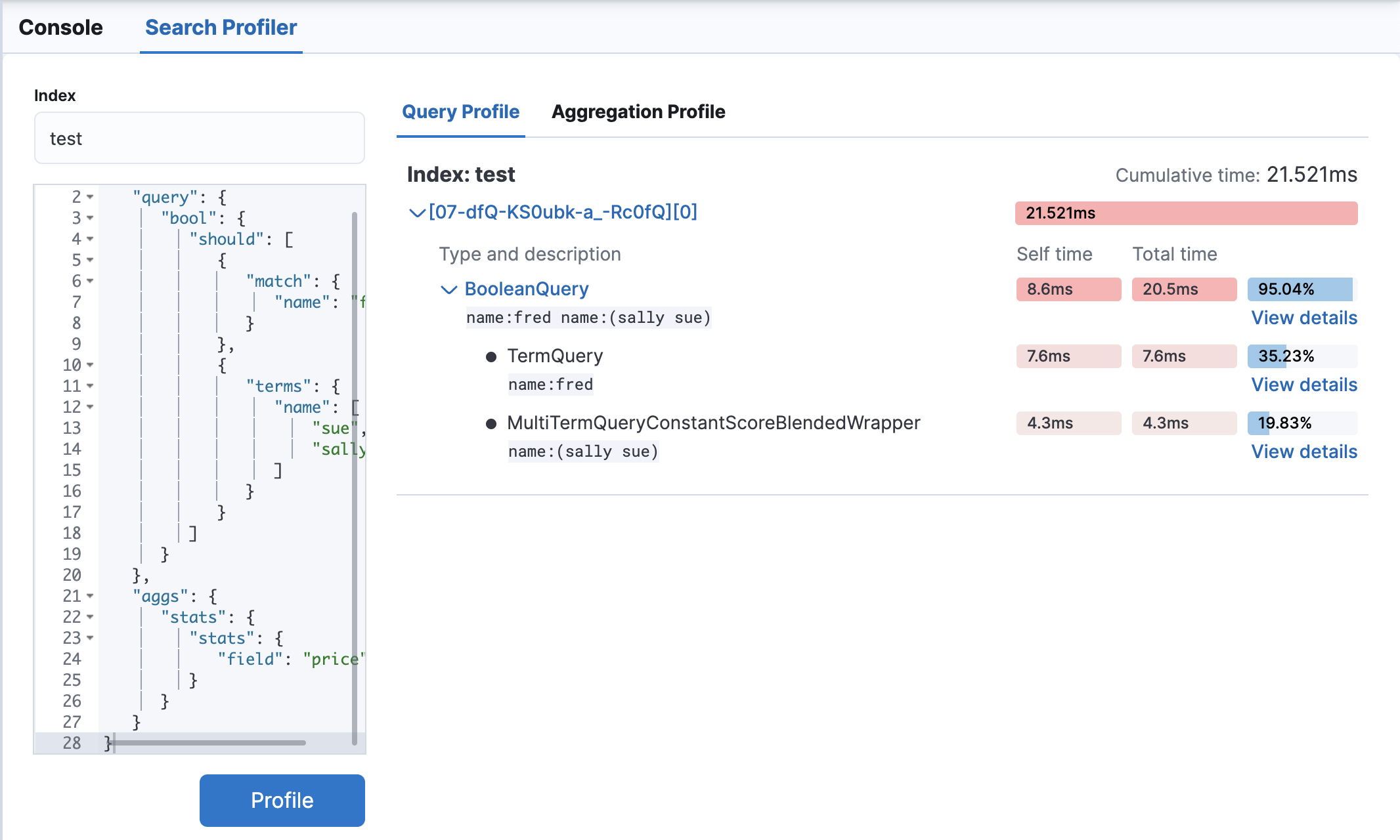 Rendering pre-captured profiler JSON